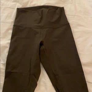 Green cropped lulu lemon leggings